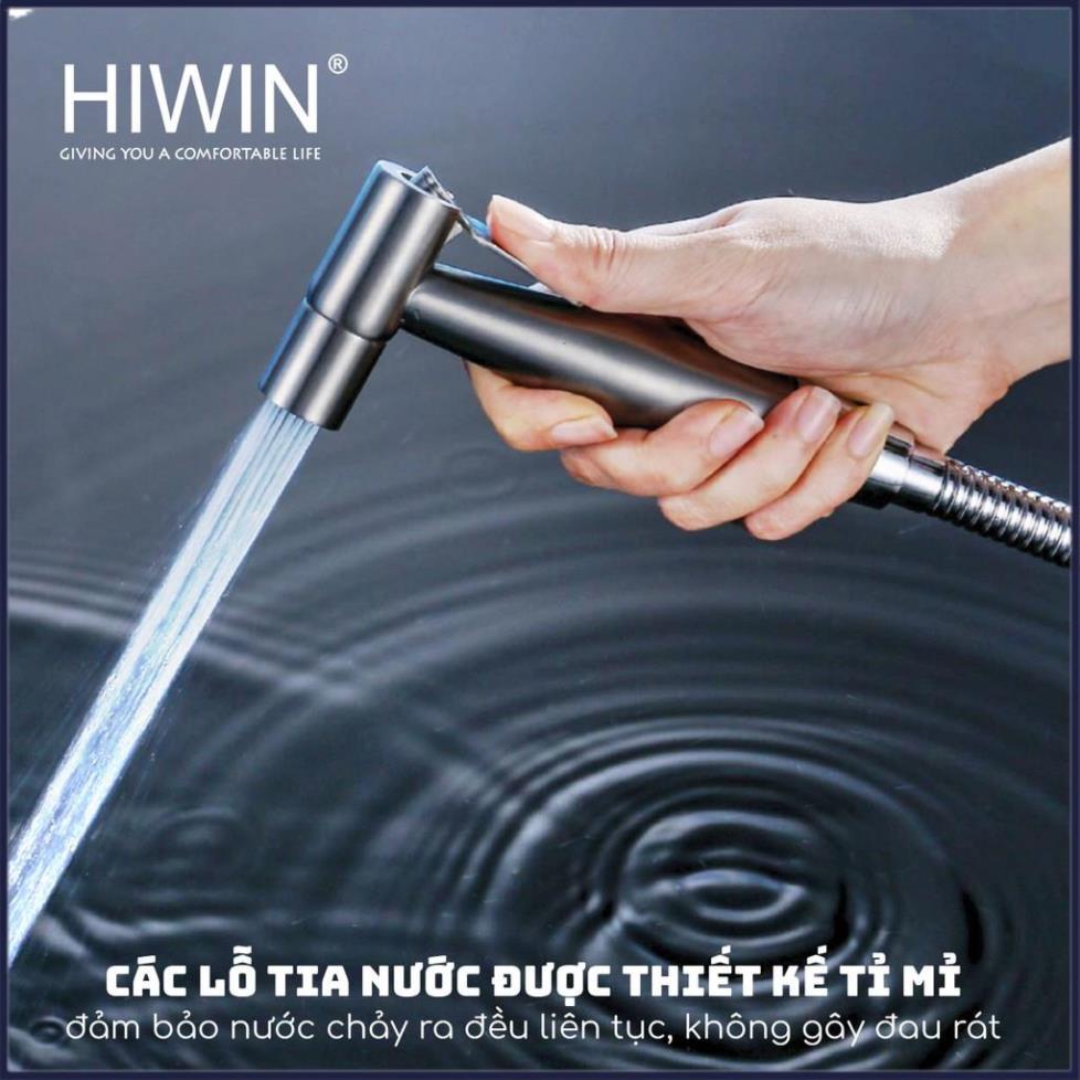 Bộ vòi xịt vệ sinh đa năng chất liệu inox 304 mặt xước mờ HIWIN PJF-2016