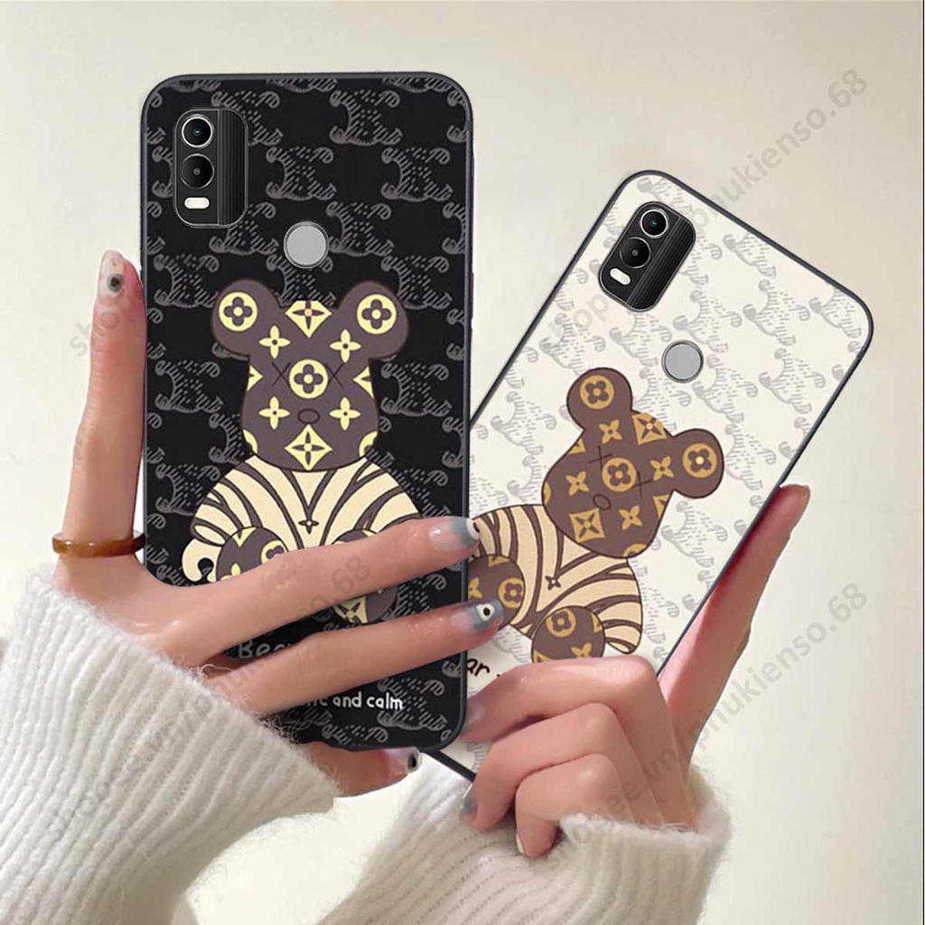 Ốp lưng điện thoại Nokia C21 Plus elegant, gấu be@rbrick cao cấp, vỏ ốp rẻ đẹp