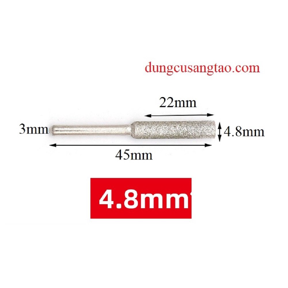 Đầu kim cương hình trụ loại dài
