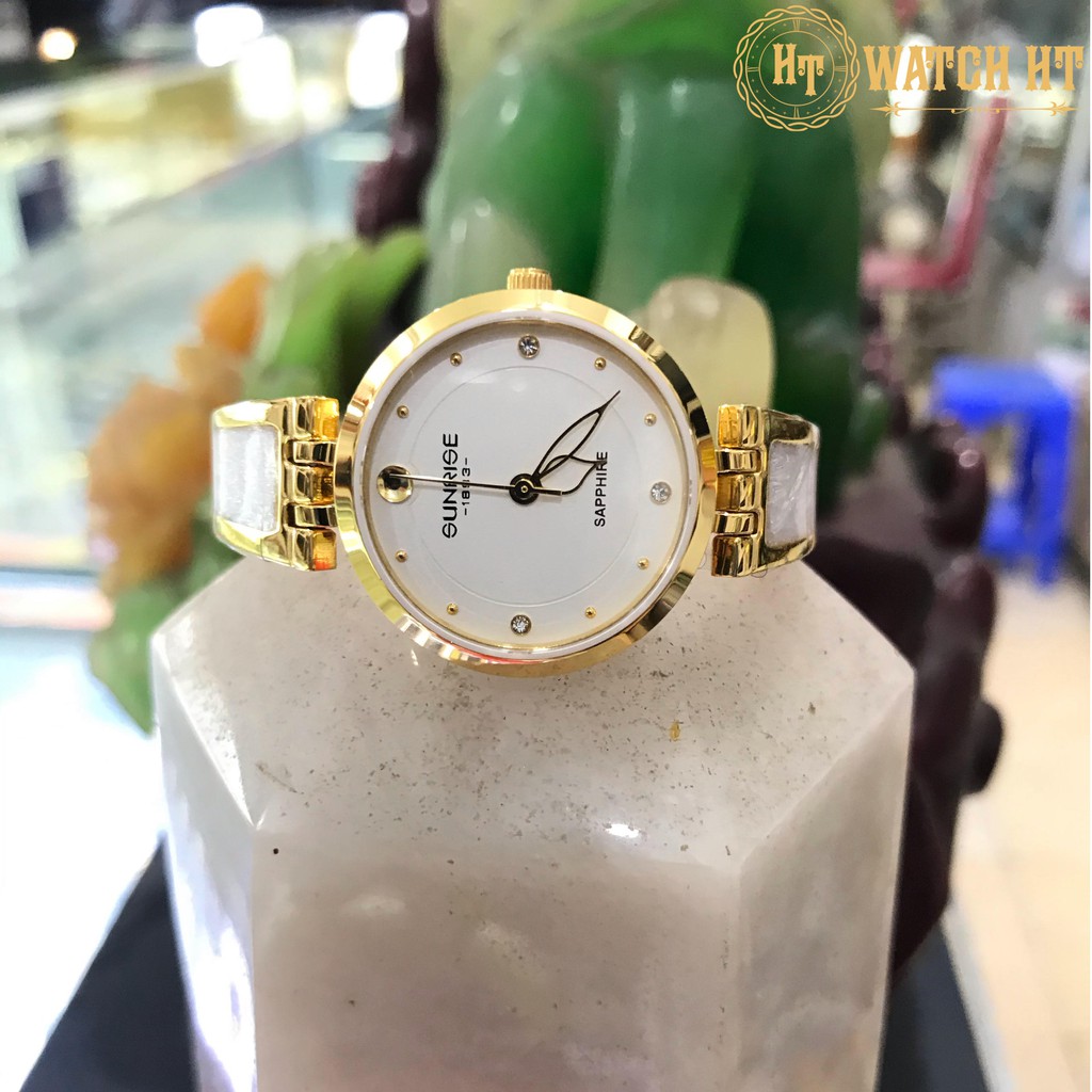 Đồng hồ nữ SUNRISE 9957SA full hộp, thẻ chính hãng, Kính Sapphire chống xước chống nước tuyệt đối | BigBuy360 - bigbuy360.vn