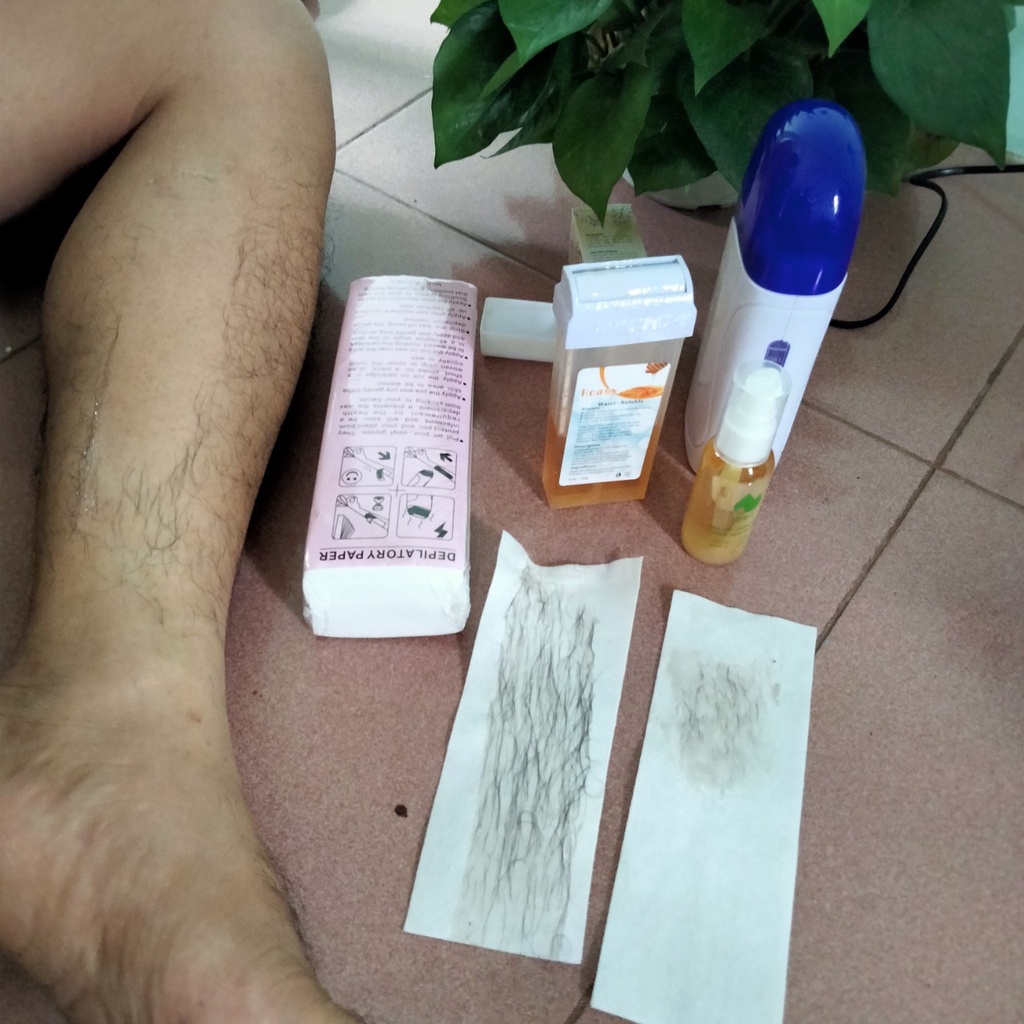 (Tặng giấy wax) Sáp wax lông dạng thanh có đầu lăn sáp cao cấp không cần nồi nấu loại tốt