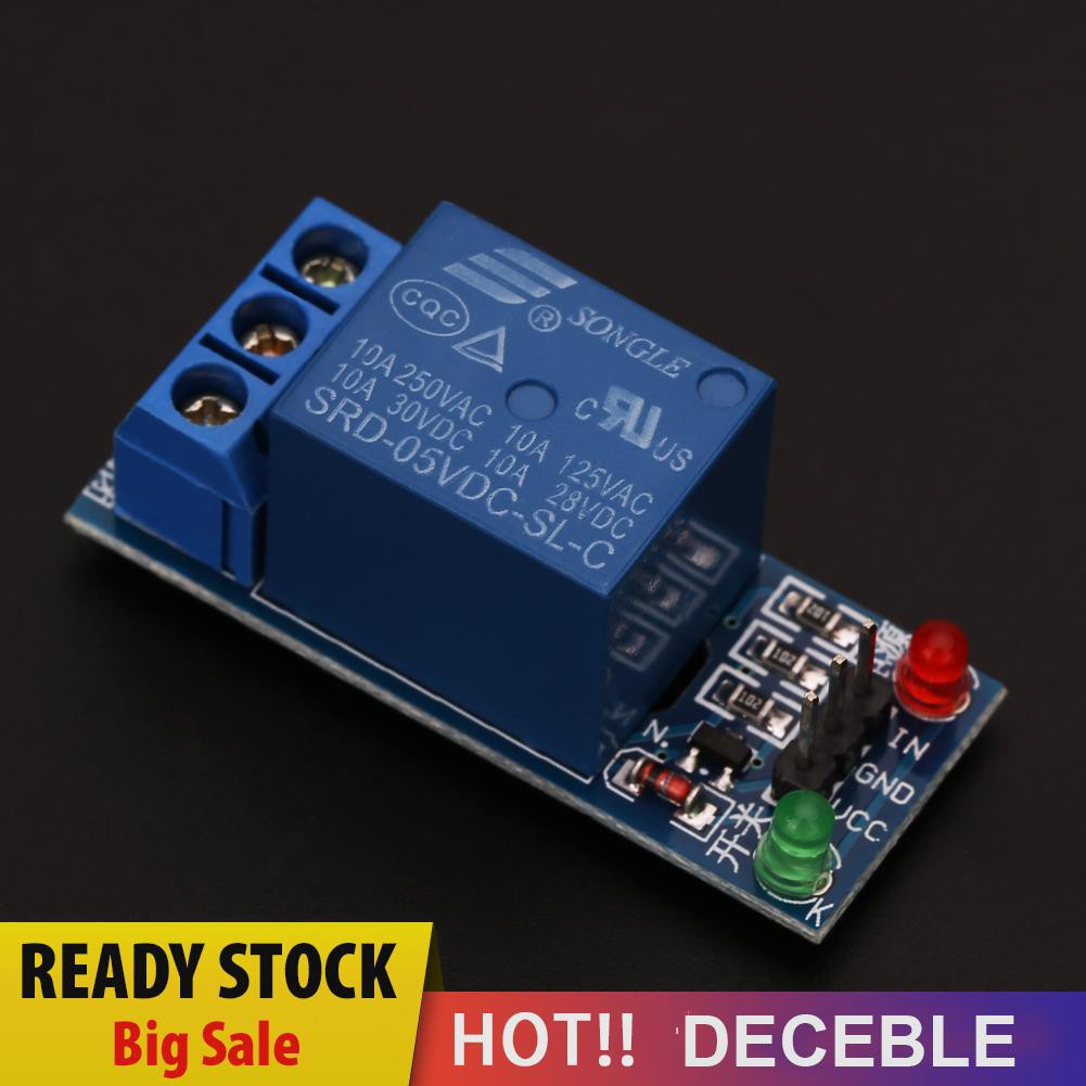 Deceble 5Pcs 1-Channel 5V Relay Module Shield for Arduino 1280 2560 ARM PIC AVR DSP