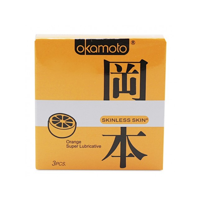 Hộp 3 BAO CAO SU OKAMOTO HƯƠNG CAM