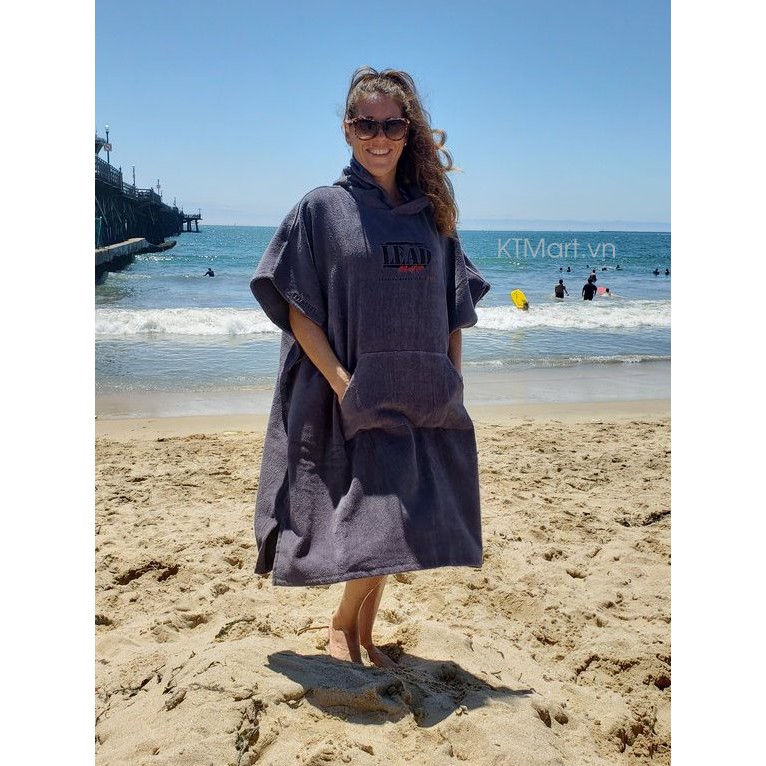 Áo choàng tắm Lead Wake Towel Hoodie White size S/M - L/XL | BigBuy360 - bigbuy360.vn