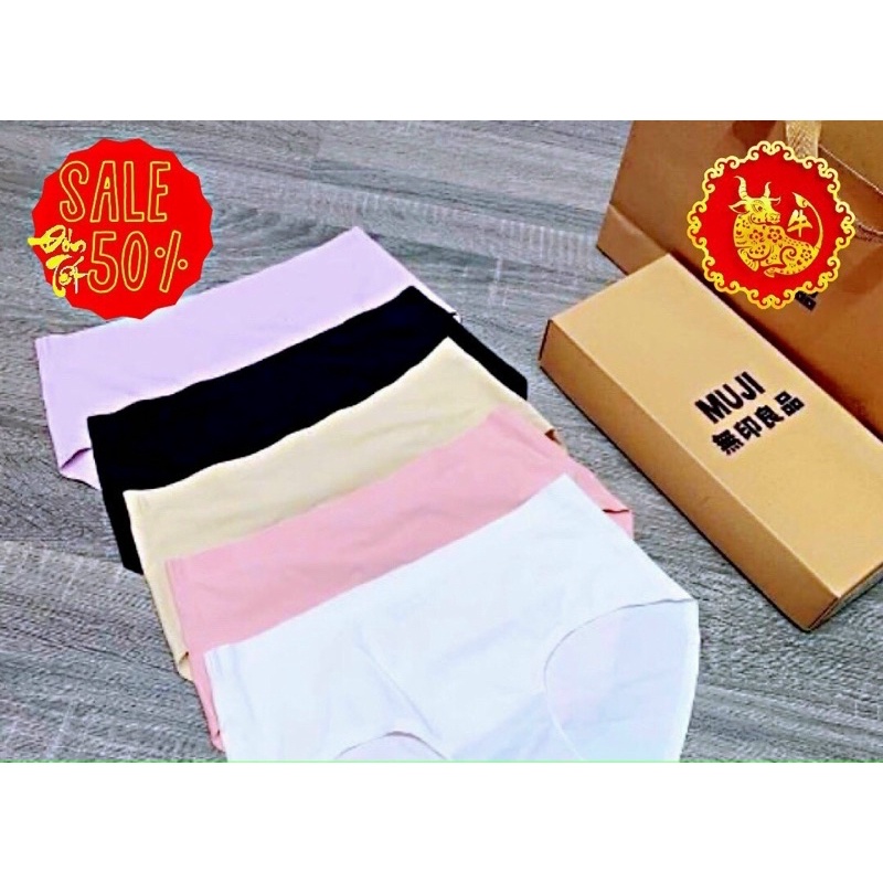 Hộp 5 Quần lót su đúc không lộ viền, quần lót VIC cao cấp