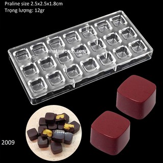 Khuôn socola bonbon hình vuông Shunda 2009