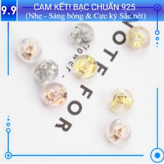 Charm bạc 925 nút chặn hoa tai ch227