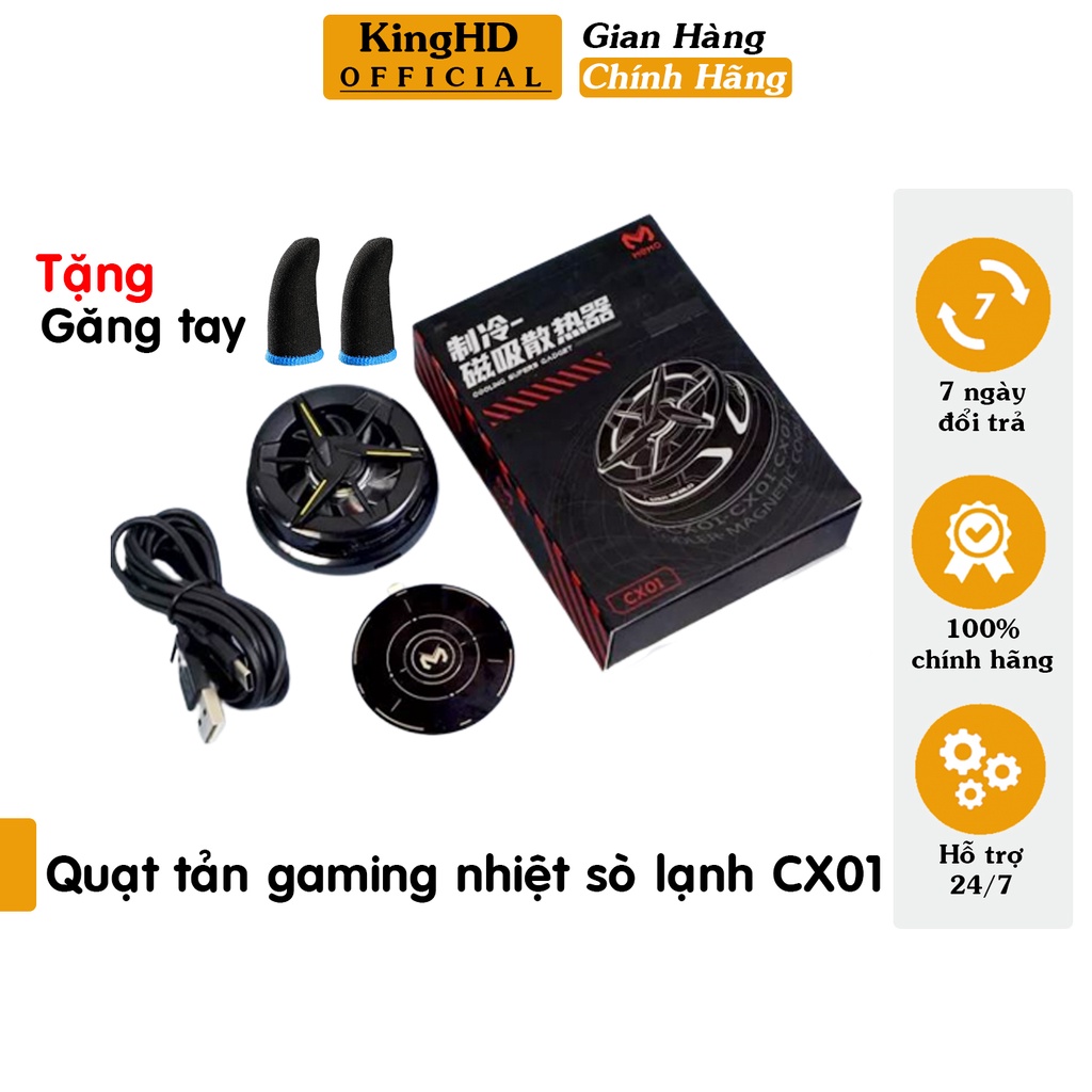 Quạt Tản Nhiệt Điện Thoại CX-01 , Thiết Kế Từ Tính - Công Nghệ Sò Lạnh Làm Mát Cực Nhanh