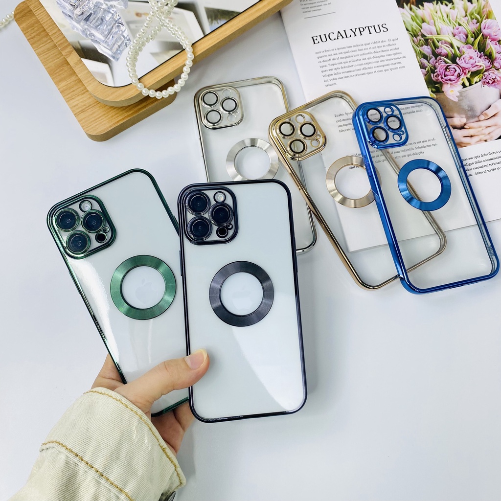Ốp viền si hở táo viền vuông bảo vệ kính camera iphone 7/8/Plus/X/Xs/Xs Max/11/12/13/14/Pro/ProMax/Max