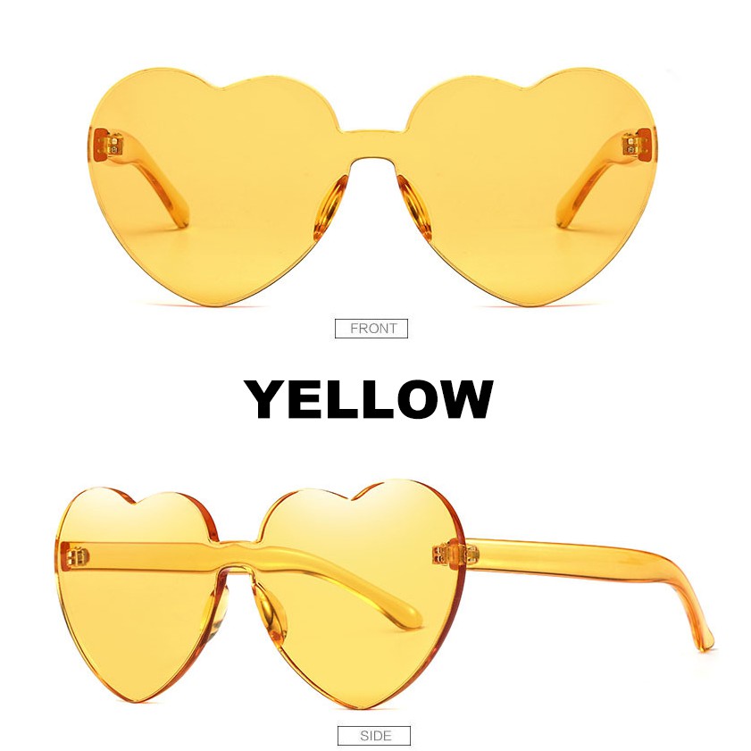 Kính mát hình trái tim thiết kế thời trang dành cho nam nữ