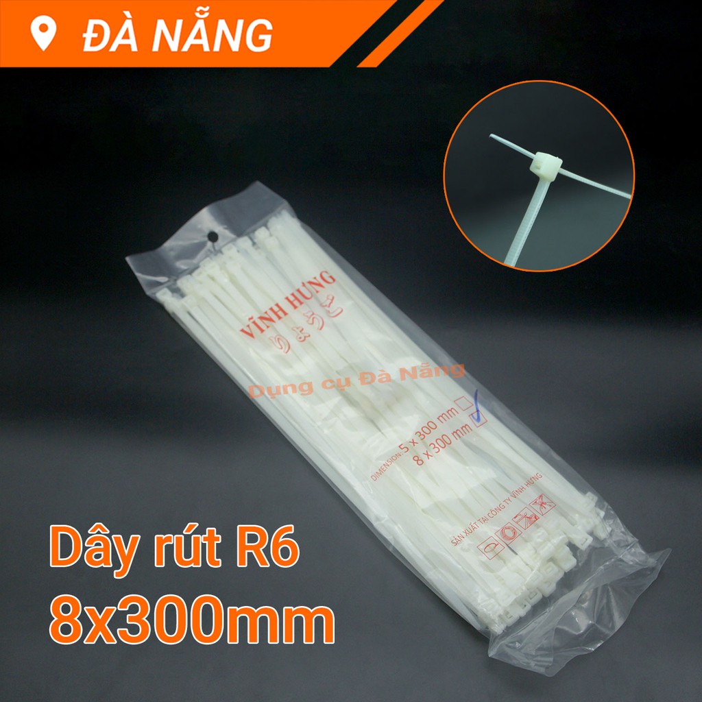 Dây rút nhựa màu trắng túi 100C