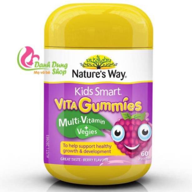 Vitamin Nature's Way Kids Smart VITA Gummies Multi-Vitamin +Vegies ( rau củ)