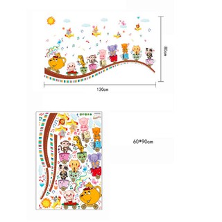 Decal dán tường đàn thú vui vẻ