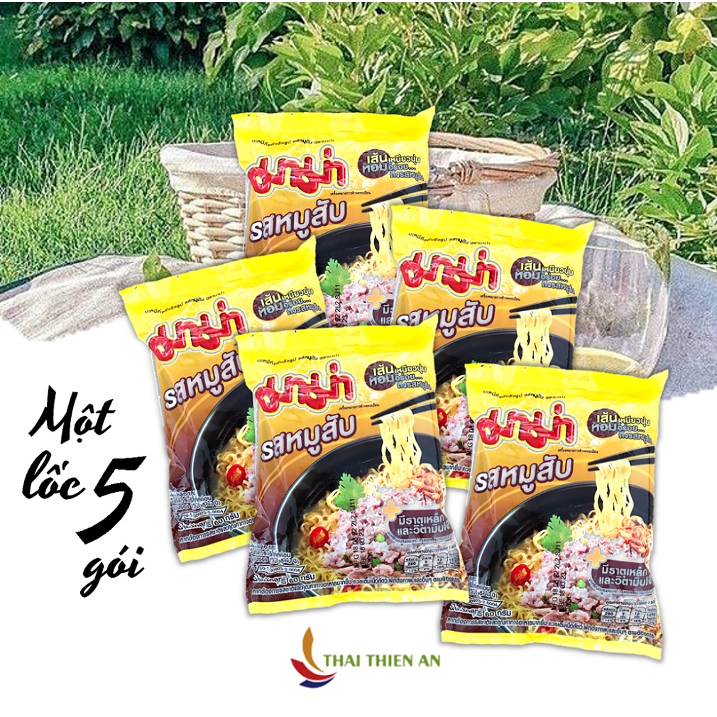 Mì gói MAMA Thái Lan thịt bằm 60gr mì ăn liền nhập khẩu