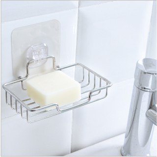 Khay đựng xà phòng tắm, kệ đựng xà bông Inox dán tường gạch men siêu dính kèm sticker dán