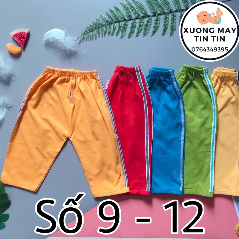 Quần dài trẻ em màu đậm năng động cotton 100% số 9-12