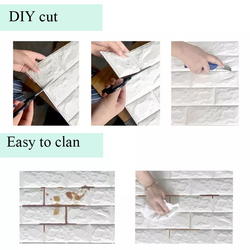 Miếng Xốp Dán Tường Giả Gạch 3d Trang Trí Phòng Khách Tiện Dụng | BigBuy360 - bigbuy360.vn