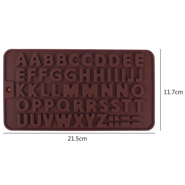 Khuôn silicon các loại chữ bảng chữ cái làm bánh, trang trí bánh hoặc làm xà bông handmade Silicone Mold Soap Mold