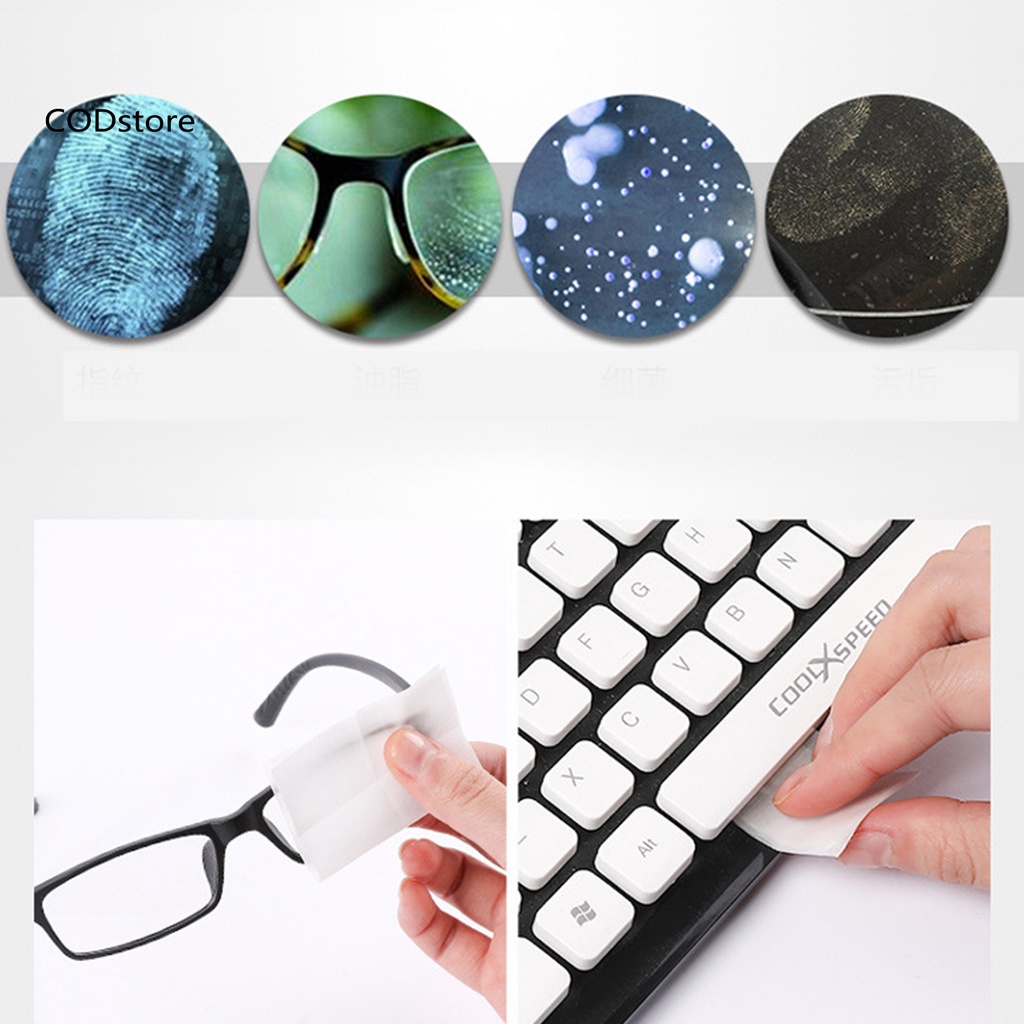 Hộp 100 Khăn Lau Kính Mắt Dùng Một Lần Tiện Dụng