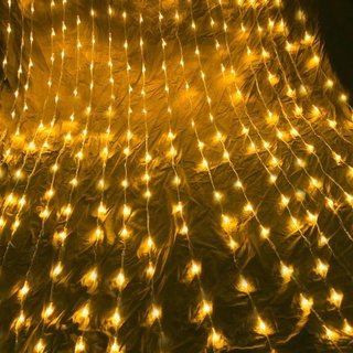 Đèn Led Trang Trí Thả Mành Kiểu Mưa Rơi Thác Nước 10 Sợi 3m Đủ Màu. Ngang 3m