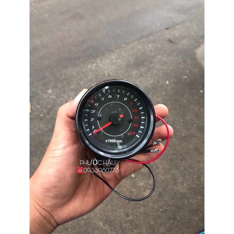 ĐỒNG HỒ ĐO TUA MÁY , DÀNH CHO XE CUB50, Honda 67 , CAFE RACER- HẬU RACING SHOP