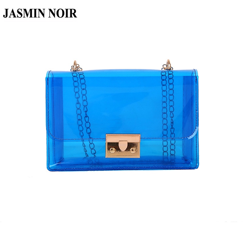 Túi Đeo JASMIN NOIR  Chéo Bằng PVC Nắp Gập Phối Dây Xích Thời Trang Dành