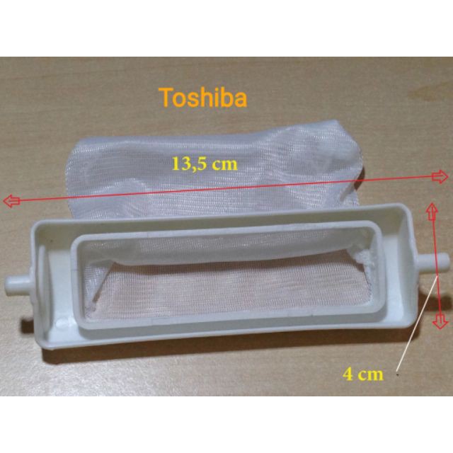Túi lọc rác máy giặt Toshiba 40x135mm [SẴN HÀNG] lưới lọc rác máy giặt Toshiba chọn kích thước như hình