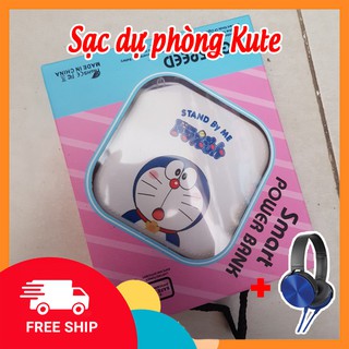 Combo sạc dự phòng cực cute + tai nghe xb450 | tai nghe chụp tai