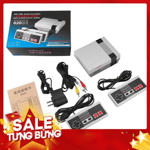 Máy chơi game mini 620 trò chơi kèm tay cầm chơi game 4 nút bấm tiện lợi dành cho Nintend Switch NES - Hàng nhập khẩu