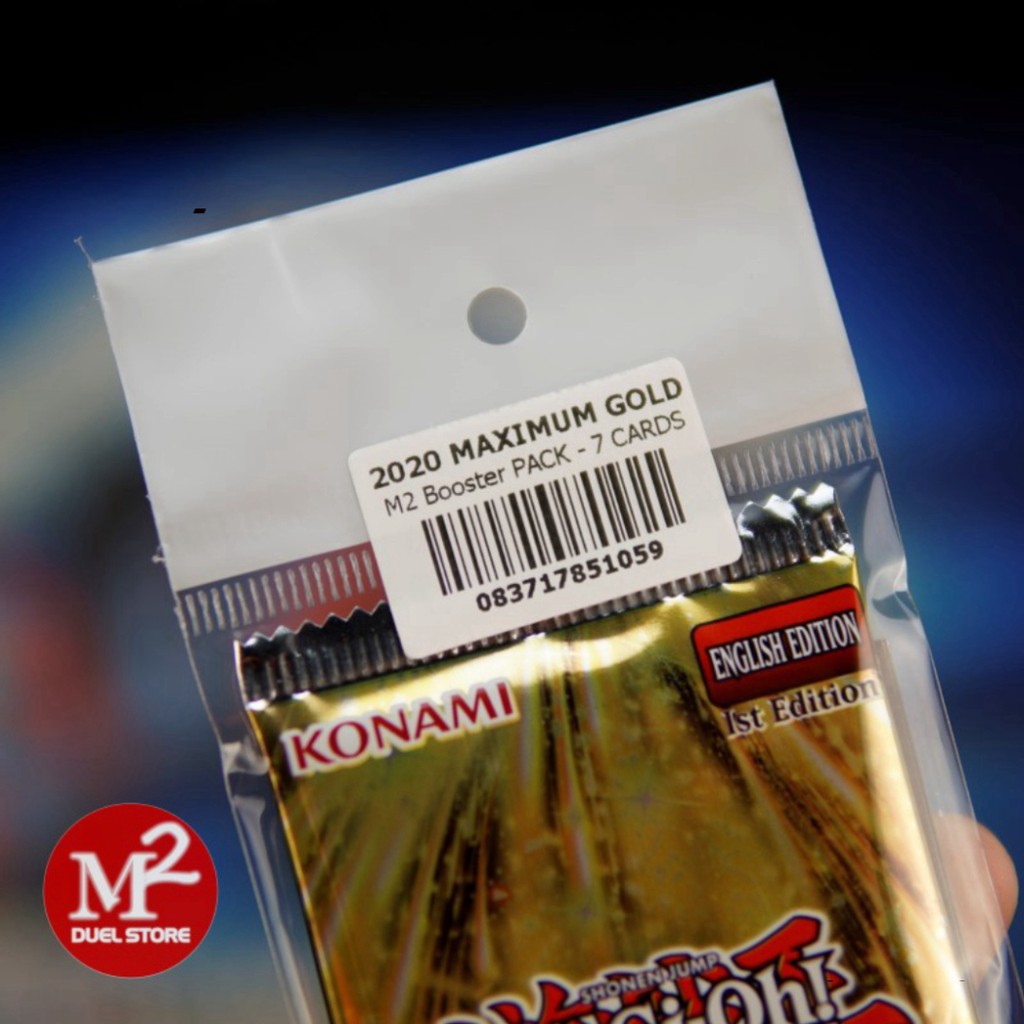 01 gói thẻ bài yugioh Maximum Gold Booster Pack - 7 lá bài + Tặng kèm 02 bọc bài The Dark Magicians