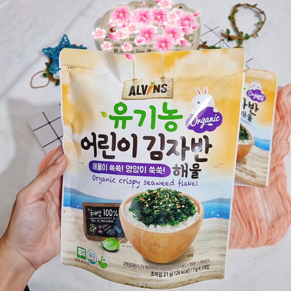 [TÁCH LẺ] Rong biển rắc cơm hữu cơ Alvins