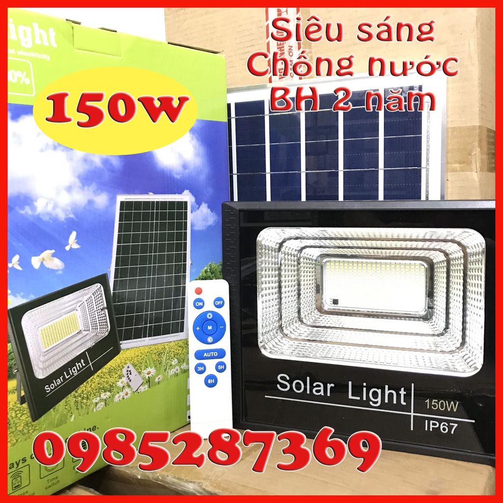 Giá Sỉ ĐÈN PHA NĂNG LƯỢNG MẶT TRỜI  60W - 100W - 150W -200W SOLAR LIGHT - PIN SẠC TRỌN ĐỜI