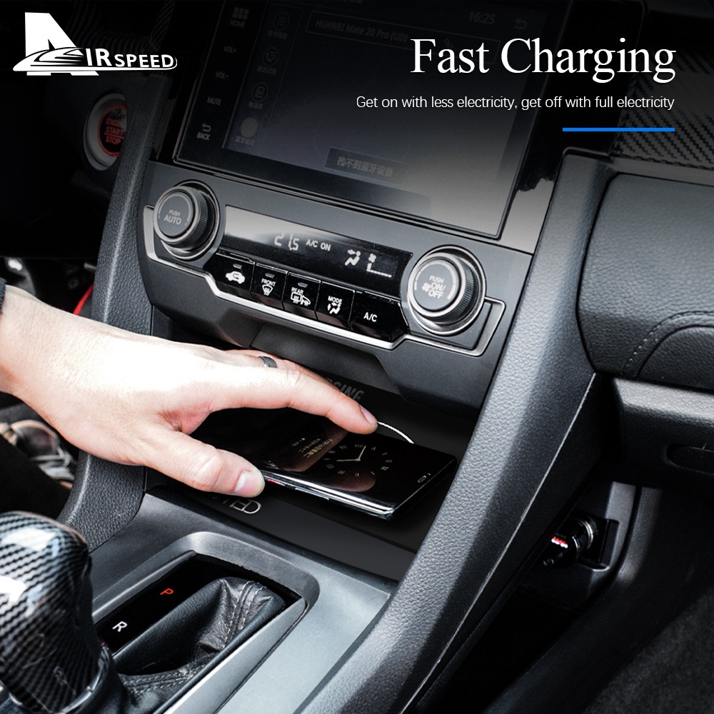 Đế Sạc Điện Thoại Không Dây Chuyên Dụng Cho Xe Hơi Honda Civic X 2015-2021