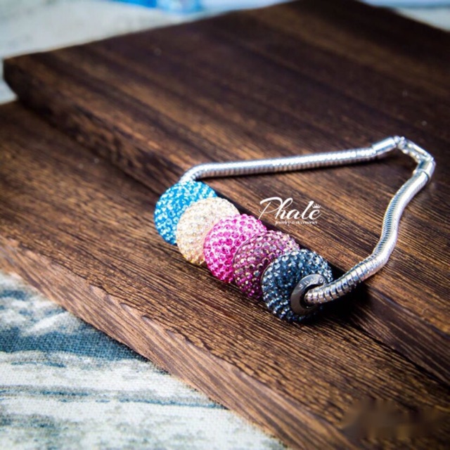 BeCharmed Pha Lê Swarovski Đính Đá Tròn S15mm