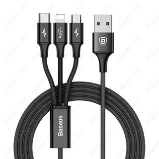 Cáp Sạc 3 Trong 1 Baseus Rapid Micro USB / Type C / Lightning