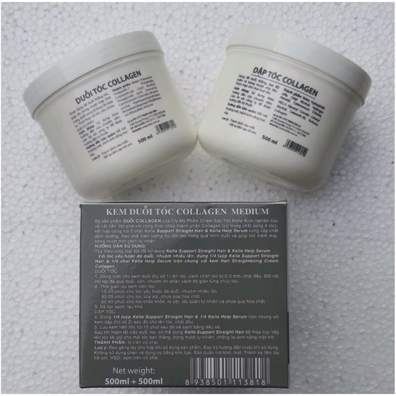 Kem duỗi collagen KELLA Strong 500ml*2