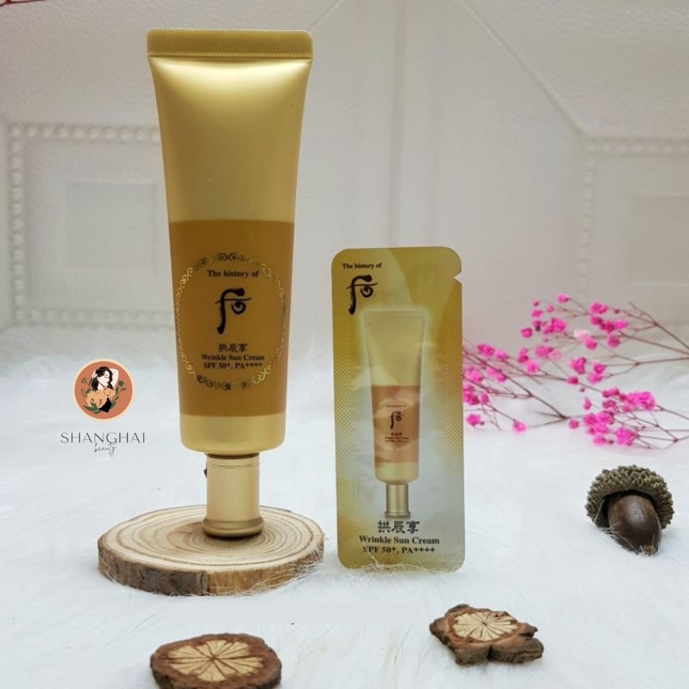 Gói Kem Chống Nắng Chống Nhăn Nâng Tông Whoo Vàng Wrinkle Sun Cream SPF50, PA++++ | BigBuy360 - bigbuy360.vn