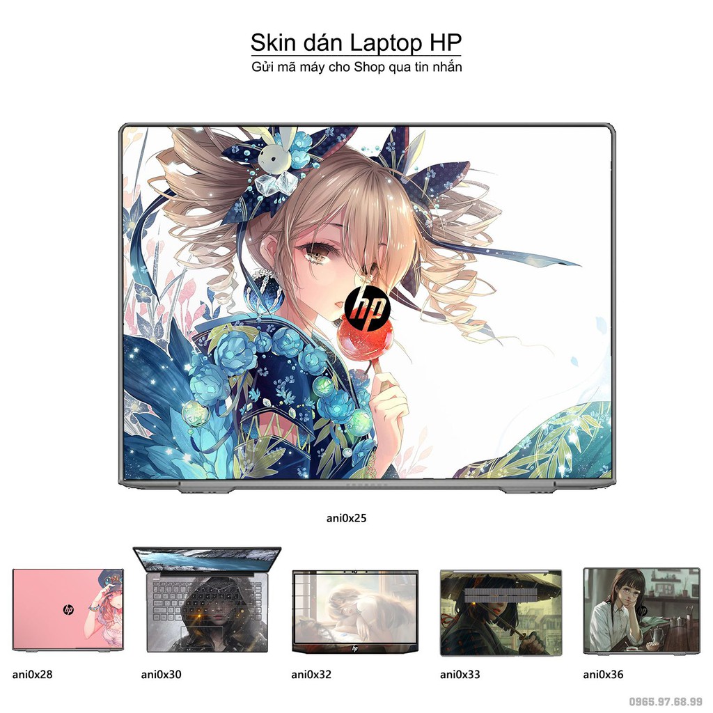 Skin dán Laptop HP in hình Anime image (inbox mã máy cho Shop)