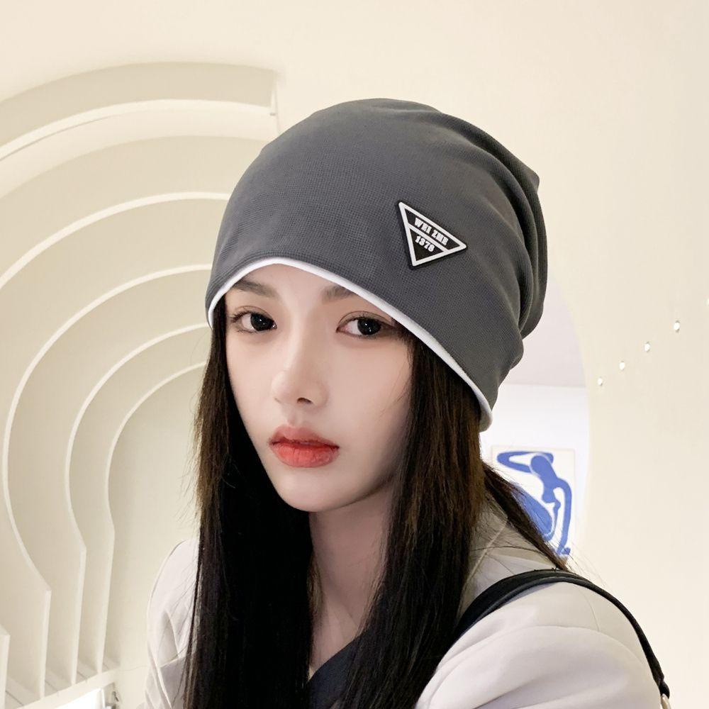 NICKOLAS Mũ Beanie Màu Trơn In Chữ Phong Cách Hàn Quốc Thời Trang Cho Nam Và Nữ