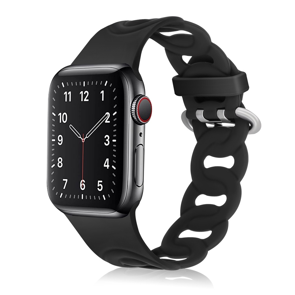 Dây Đeo Silicon Mềm Thời Trang Cho Đồng Hồ Thông Minh Apple Watch 41 / 40 / 38mm 49 / 45 / 44 / 42mm Series Ultra / 8 / 7 / SE / 6 / 5 / 4 / 3 / 2 / 1