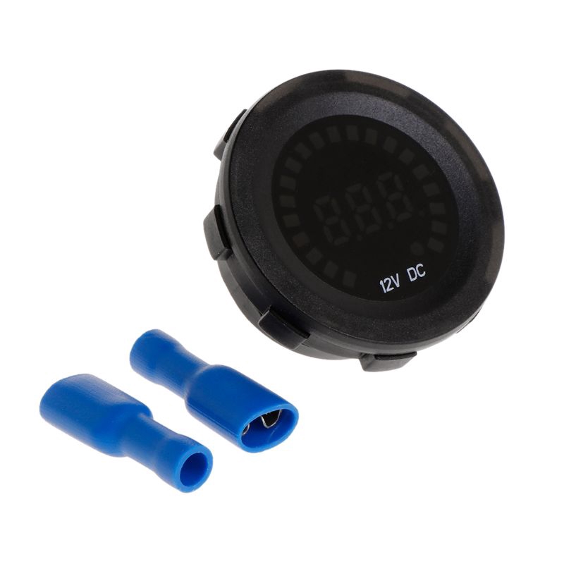 Vôn kế kỹ thuật số có đèn led cho xe hơi / mô tô DC 12V