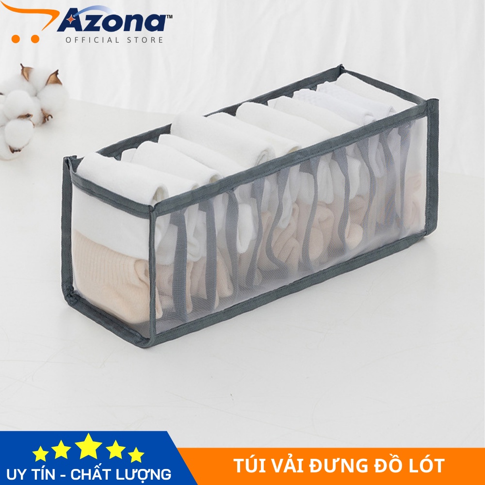 Túi vải Đựng Đồ Lót Nhiều Ngăn Tiện Lợi Gọn Xinh Dễ Tìm Khay Túi Lưới Chia Ô Đựng Đồ Để Tủ Quần Áo