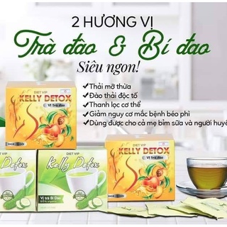 Detox kelly hương vị trà bí đao hoặc vị trà đào