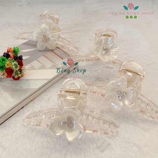 Kẹp tóc càng cua hoa xà cừ giả sang trọng Bông Shop