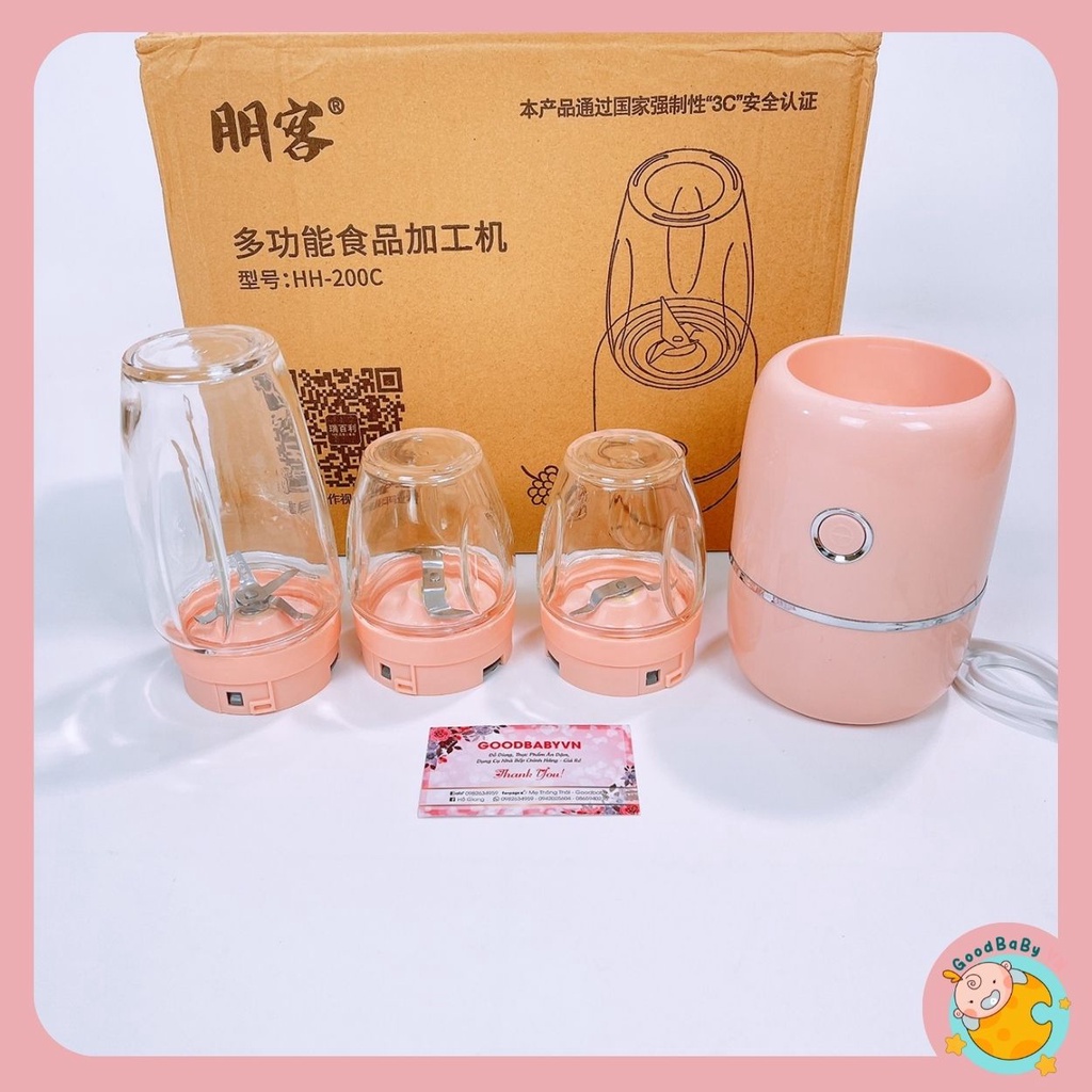 Máy xay đa năng 3 cối xay đồ ăn dặm nội địa Trung chính hãng siêu mịn Goodbabyvn