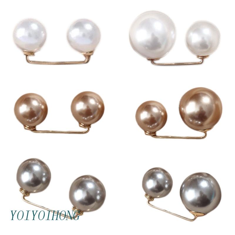 Ghim Cài Cổ Áo Đính Ngọc Trai Thời Trang Thu Gọn Được Dành Cho Bạn Nữ