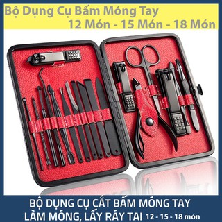 Bộ Bấm Móng Tay Dụng Cụ Làm Móng Chuyên Nghiệp Kìm Bấm Móng Dụng Cụ Lấy Khóe Full Phụ Kiện Tiện Lợi