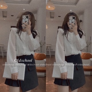 Áo sơ mi voan tiểu thư nút ngọc