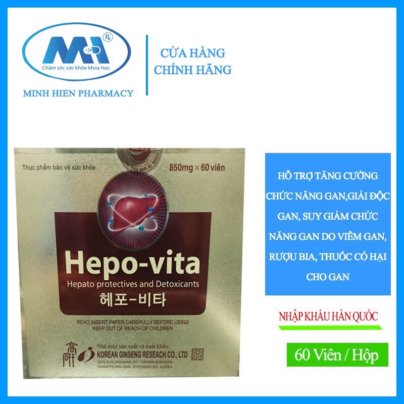 ✅[Sản Phẩm chính hãng]Hepo – Vita 850mg – Thực phẩm chức năng bổ gan