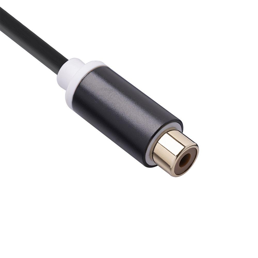 Cáp Chuyển Đổi Âm Thanh 3.5mm Sang 2RCA TV 2 RCA Male Sang 1 RCA Female